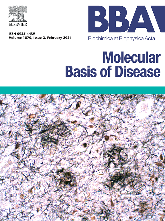 Go to journal home page - Biochimica et Biophysica Acta (BBA) - Molecular Basis of Disease